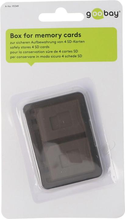 Immagine prodotto AccuCell Scatola di stoccaggio per un massimo di 4 schede di memoria SD (Coperchio scheda di memoria)