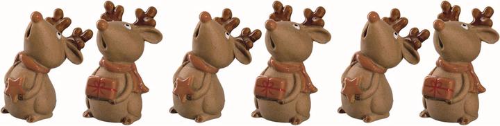 Produktbild Leonardo Weihnachtsfigur 15 cm Elch Rudolf, 6 Stück