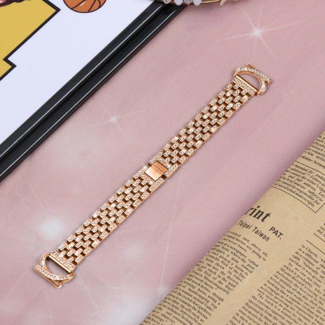 Actual product image MU Style GH Series Glitter Stones Metal Replacement Bracelet (20 mm, Metal alloy)