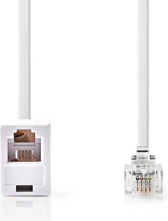 Immagine prodotto Nedis Cavo di prolunga telefonica | Spina RJ11 | Presa RJ11 | 10,0 m | Design del cavo: Piatto | Preciso