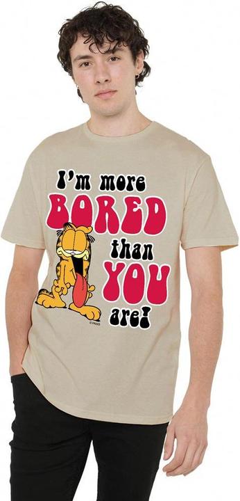 Actual product image Garfield Mens More Bored T-Shirt (M)
