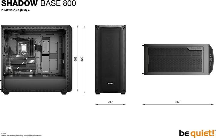 Produktbild be quiet! Shadow Base 800 (ATX, mATX, Mini-ITX, E-ATX)