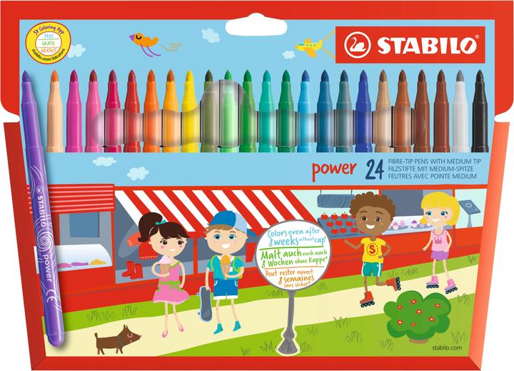 Produktbild STABILO power Filzstift (Mehrfarbig, 24 x)