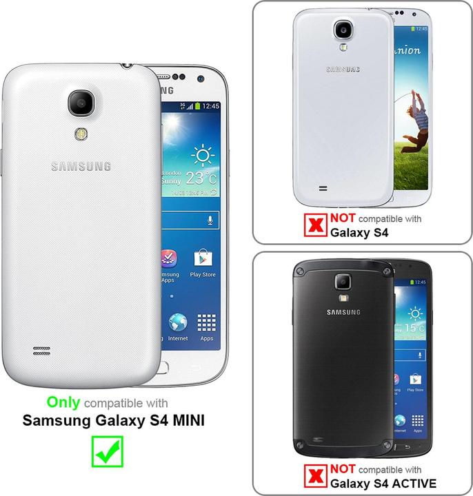 Actual product image Cadorabo Hard cover with imprint cover (Samsung Galaxy S4 mini)
