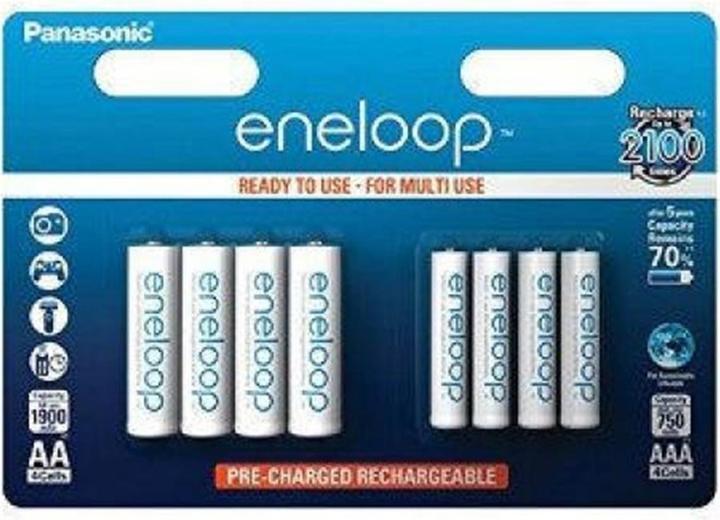 Panasonic eneloop 4x AA + 4x AAA (8 Stk., AA, AAA, 800.20 mAh)
