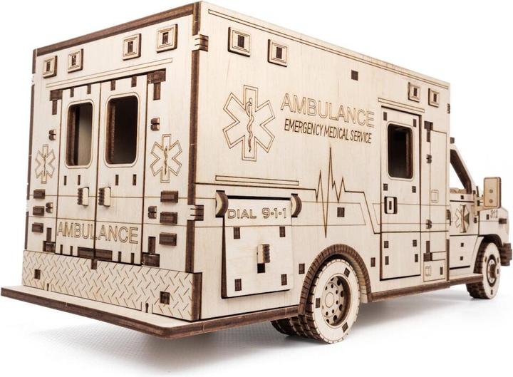 Produktbild Eco Wood Art 3D Holz Modellbausatz - Ambulanz Fahrzeug (386 Teile)