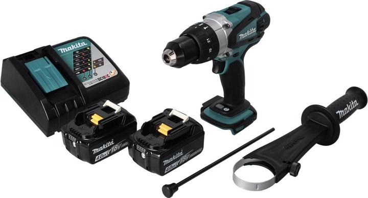 Image du produit Makita DHP 458 RM Perceuse-visseuse à percussion sans fil 18 V 91 Nm + 2x batterie 4,0 Ah + chargeur (Fonctionnement sur batterie)
