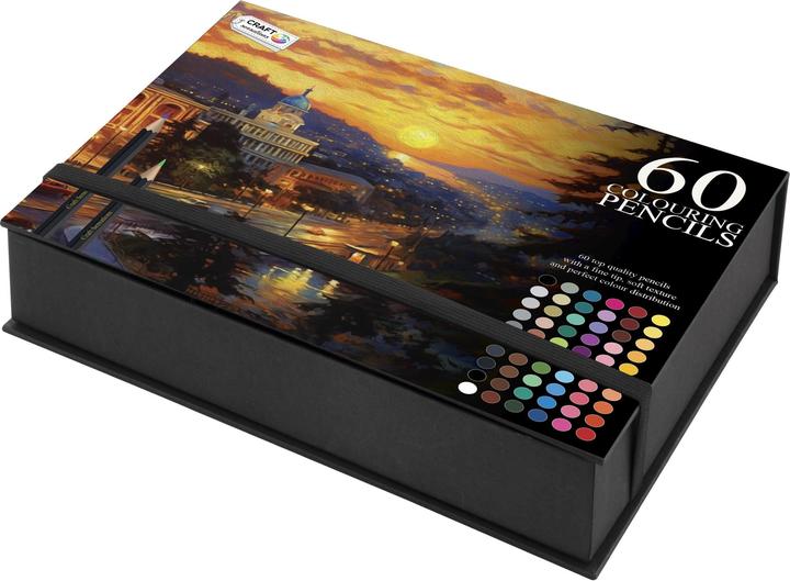 Actual product image Craft 60 pcs colouring pencils in colour box (Rainbow, 60 x)