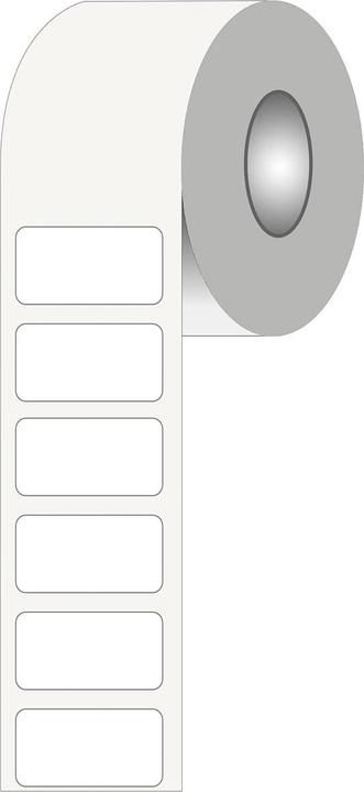 Actual product image Brady BPT-659-498, vinyl fabric, white, removable, 25.40 x 12.40 mm (1000 units)