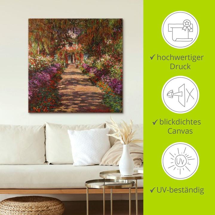 Actual product image Artland Poster Path in Monet's garden in Giverny. 1902 T6UD (30x30 cm)