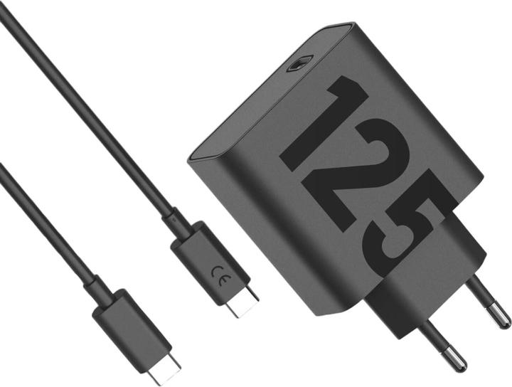 Image du produit Motorola Chargeur mural TurboPower 125W GaN USB-A w/ 1m USB-C Black (125 W)