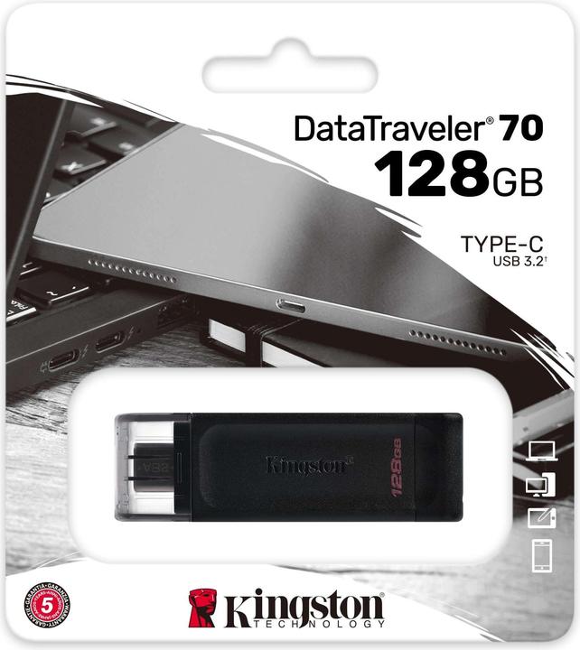 Actual product image Kingston DataTraveler 70 (128 GB, USB-C)