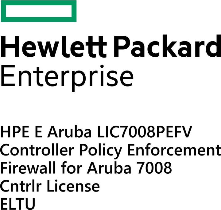 Actual product image HPE E Aruba LIC-7008-PEFV Controller Policy Enforcement Firewall for Aruba 7008 Cntrlr License E-LTU (1 Devices)