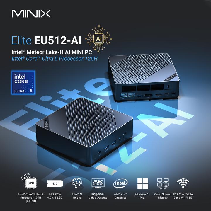 Actual product image Minix Elite EU512-AI (Intel Core Ultra 5 125H, 16 GB, 512 GB, Intel Arc Graphics)