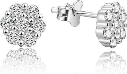 Beneto Silver earrings flowers AGUP1189 (L)