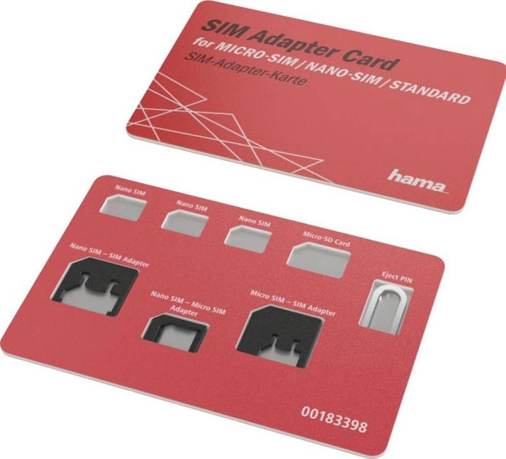 Actual product image Hama SIM card adapter 5-piece set