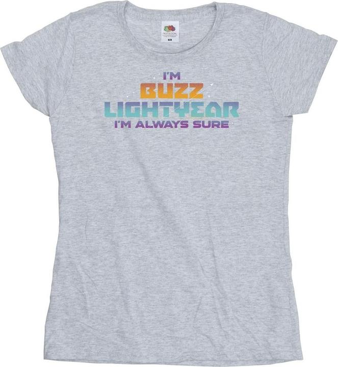 Actual product image Disney Womens/Ladies Lightyear Always Sure Text Cotton T-Shirt (S)