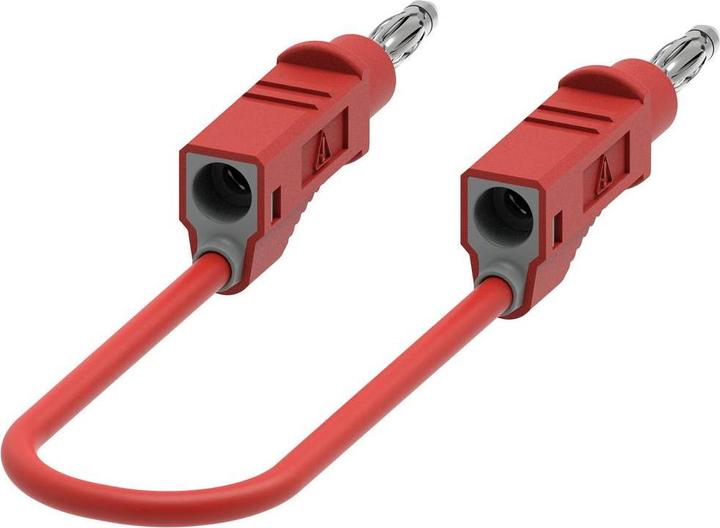 Image du produit Electro PJP 2110-CD1-25R Cordon de mesure (fiche banane - fiche banane) 25 cm rouge