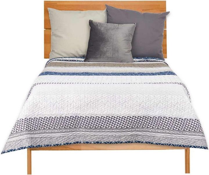Immagine prodotto Gift Wendbare Tagesdecke 240 x 260 cm sechseckig Blau Weiss Grau (6 Stück) (240 x 260 cm)