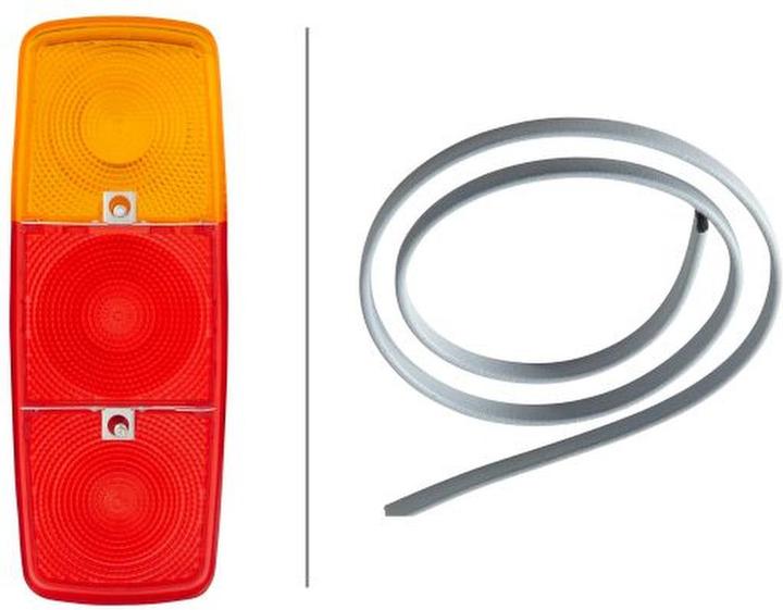 Actual product image Hella 2 light discs halogen for AGRIFAC MAN LIEBHERR RENAULT (P21V, R10W)