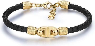 Image du produit Brosway Elegant Men's Bracelet Made Of Black Leather Knocker Bkc20