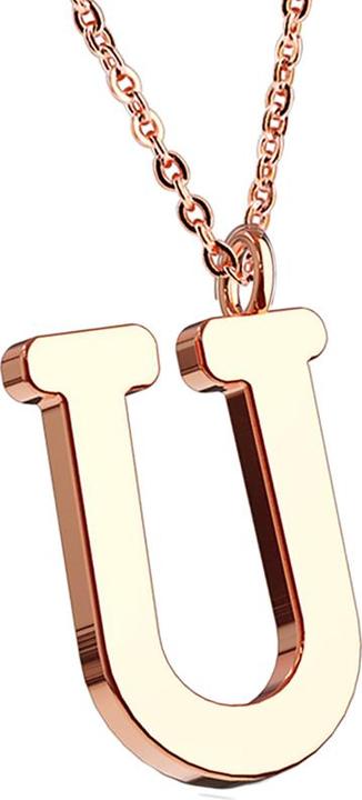 Produktbild Star Piercing Kette rosegold Anhänger Buchstabe U (ohne Messing, Chirurgenstahl 316L)