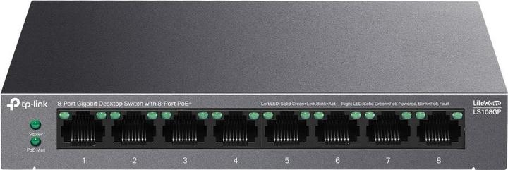 Image du produit TP-Link LS108GP Commutateur Gigabit de bureau à 8 ports avec PoE+ à 8 ports (8 Ports)