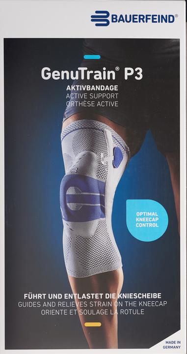 Produktbild GenuTrain P3 Aktivbandage Grösse 1 rechts titan (1)