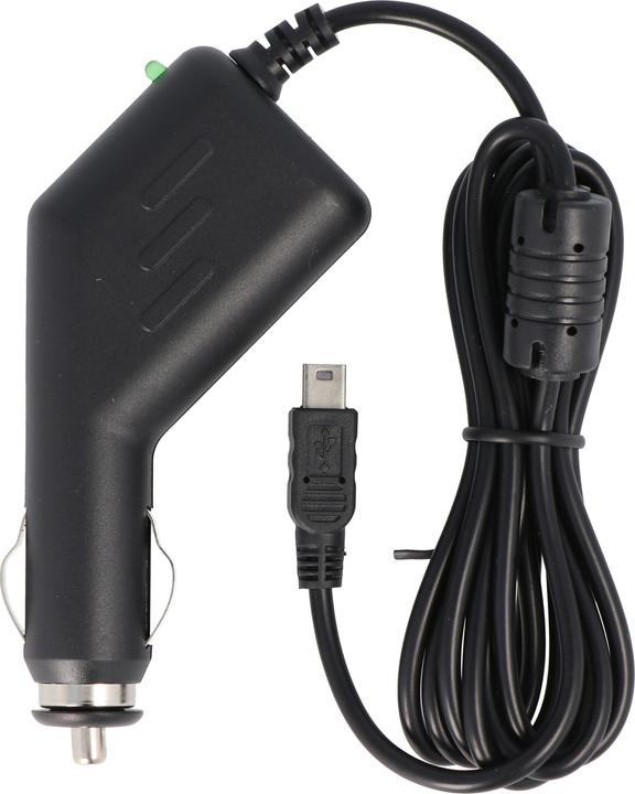 Produktbild AccuCell KFZ-Ladekabel Mini-USB mit TMC-Antenne, 2A Ladestrom