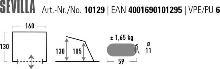 Image du produit High Peak Sevilla Beach Shelter (Tente de plage, 1.65 kg, 4 personnes)