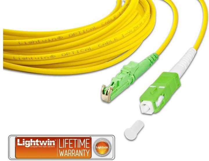Actual product image Wirewin Fiber optic patch cable E2000/APC-SC/APC (CAT6, 3 m)