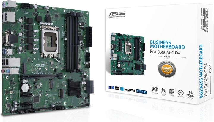Actual product image ASUS PRO B660M-C D4 CSM (LGA 1700, Intel B660, mATX)