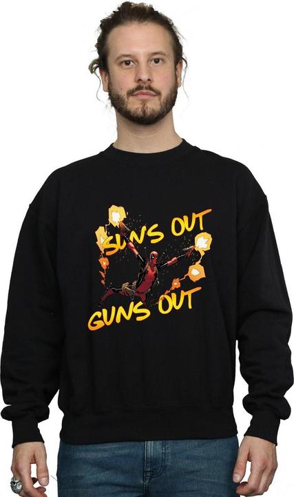 Actual product image Mens Deadpool Sun's Out Guns Out Sweatshirt (S)