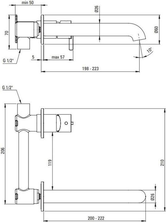 Actual product image Deante Silia Concealed Washbasin Mixer Brg