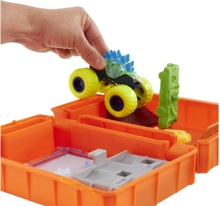Actual product image Hot Wheels Monster Trucks Stunt N' Go Fossil Fuel Playset (EC)