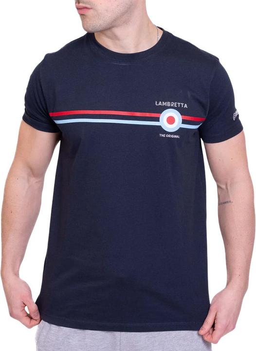 Actual product image Lambretta Mens Classic SS24 Stripe T-Shirt (L)