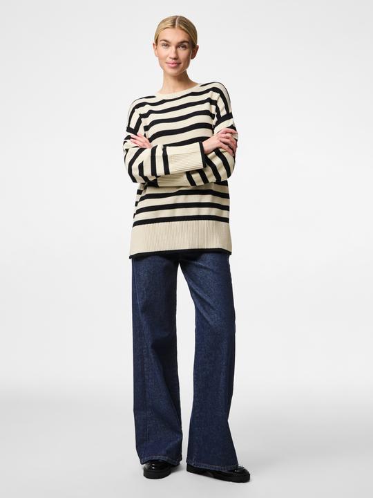 Actual product image Pieces Pcava Ls O-Neck Slit Knit Noos (XXL)