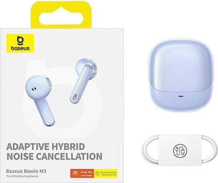 Image du produit Baseus Ecouteurs Bowie M3 True Wireless Bleu Galaxie (ANC, 30 h, Sans fil)