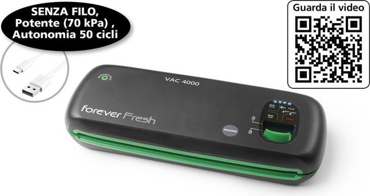 Immagine prodotto Macom VAC 4000 macchina per sottovuoto Nero, Verde