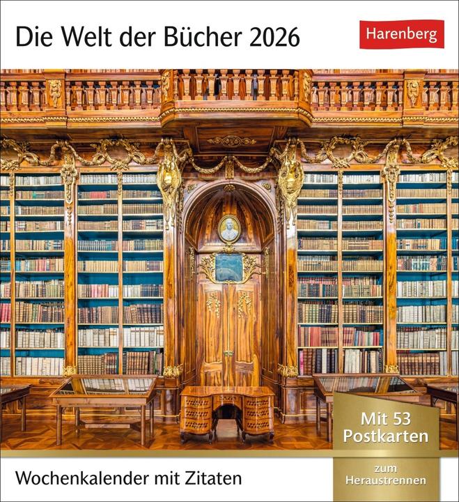 Image du produit Harenberg Die Welt der Bücher Postkartenkalender 2026 - Wochenkalender mit 53 Literaturpos (Allemand)