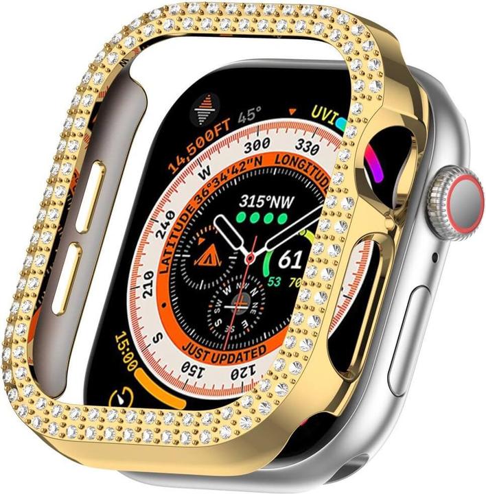 Actual product image Cover-Discount Apple Watch 10 - 42mm - Glitter rhinestone protective case