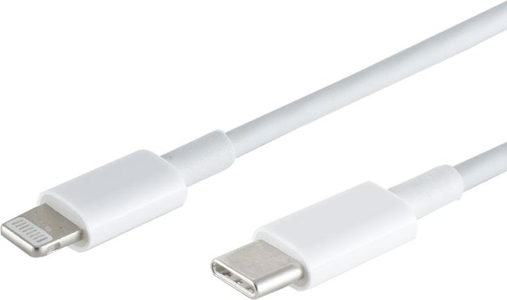 Produktbild S-Impuls 2er-Set Schnellladekabel USB-C auf 8-Pin, weiss, 2 m (2 m, USB 3.0)