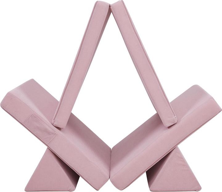 Actual product image En.Casa Spielsofa Norhulta 5-tlg. 150x66x46 cm Cord Rosa (Children sofa)