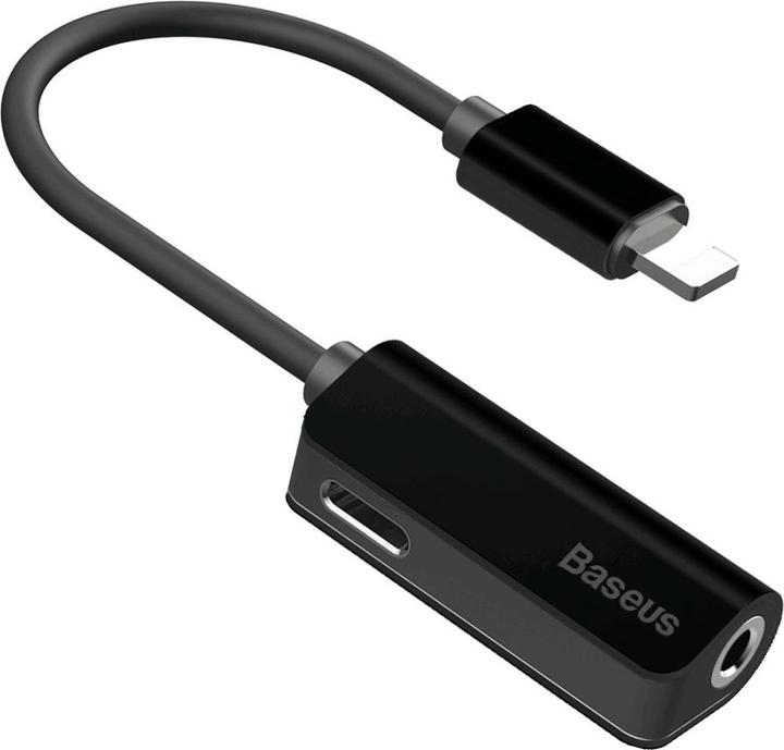 Image du produit Baseus Adaptateur L32 IP mâle vers 3.5mm+IP femelle Noir (Jack 3.5mm, Lightning)