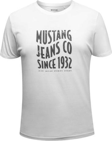 Mustang T-Shirt Lounge Shirt Herren Weiss