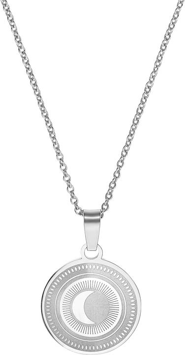Actual product image Heideman Moon silver color polished (100% stainless steel)