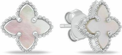 Brilio Silver - Charming silver flower earrings EA1156W