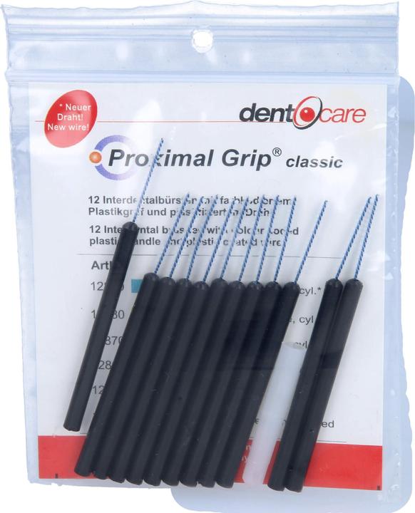 Actual product image Dent-O-Care Proximal Grip classic xx-fine black interdental brushes 0.65 mm, 12 pcs. interdental brushes (12 x, 0.65 mm)