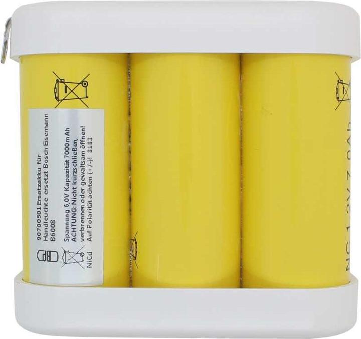 Immagine prodotto XCell Batteria di ricambio per lampada portatile NiCd 6.0V 7000mAh sostituisce Bosch Eisemann B6008 (7000 mAh)