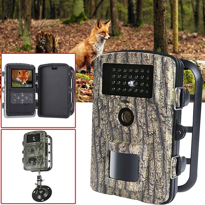 Produktbild iSnatch Camouflage Wildkamera mit Bewegungssensor, Nachtsicht und Mikrofon, IP66